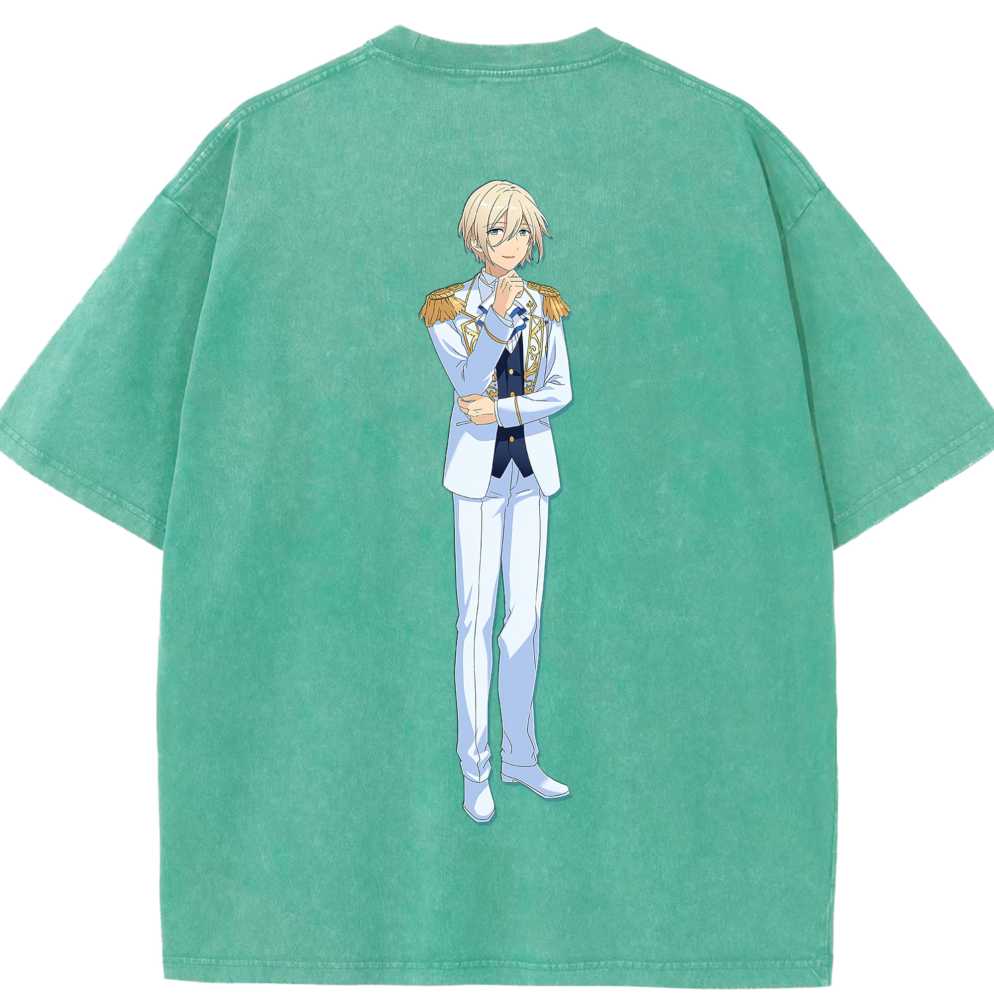 （画像用） あんさんぶるスターズ! Ensemble Stars 綿100% ヴィンテージ風 半袖Tシャツ（背面プリント）